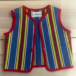 La Vest Blue Striped Vest